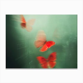 The Red Butterflies Canvas Print