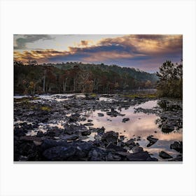 Sunset On The River Canvas Print