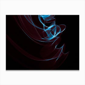Glowing Abstract Curved Blue And Red Lines 8 Canvas Print