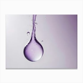 Close Up Shot Of A Purple Water Drop Canvas Print