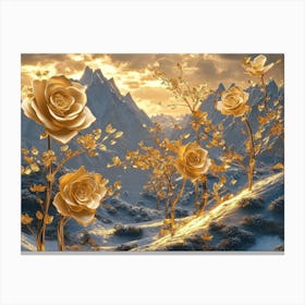 Golden Roses Canvas Print