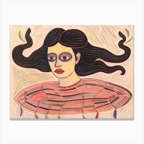 'The Girl With The Big Eyes' Canvas Print