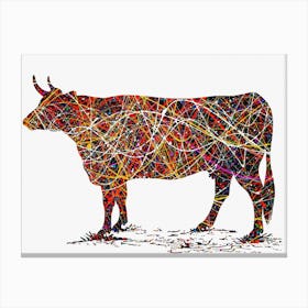 Animal Negative Space ― Cow Canvas Print