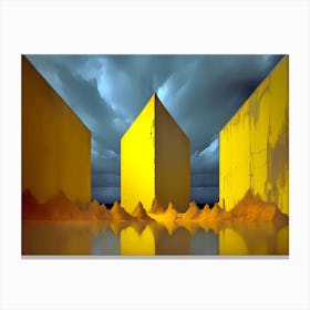 Yellow Squares Canvas Print