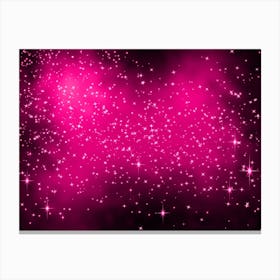 Deep Pink Shining Star Background Canvas Print