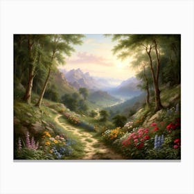 Path Through The Valley Canvas Print