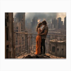 Romeo And Juliette In A Postapocalyptic World Canvas Print