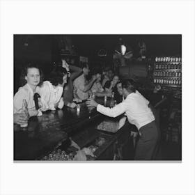 Untitled Photo, Possibly Related To Drinking At The Bar, Crab Boil Night, Raceland, Louisiana By Russell Lee 1 Canvas Print