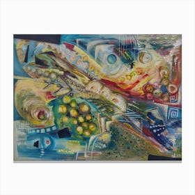 Space Travel, Abstract Wall Art Canvas Print