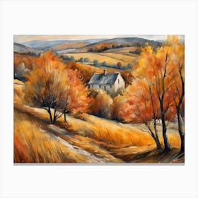 Autumn Landscape Painting (30) Canvas Print