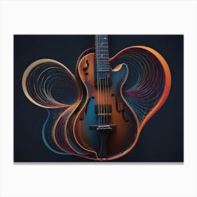 Abstract Guitar Canvas Print