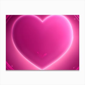 A Glowing Pink Heart Vibrant Horizontal Composition 58 Canvas Print