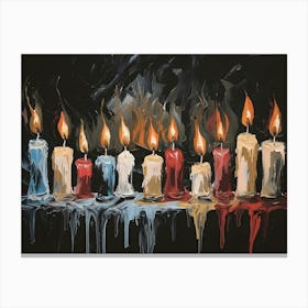 Hanukkah Candles Canvas Print