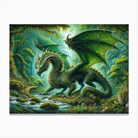 Dragon In The Forest Canvas Print