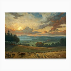 Sunset In The Valley Canvas Print