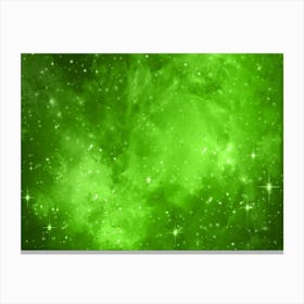 Green Shade 2 Galaxy Space Background Canvas Print