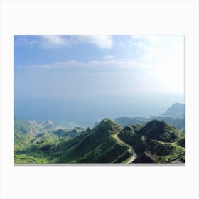 Aerial View Of A Mountain Canvas Print