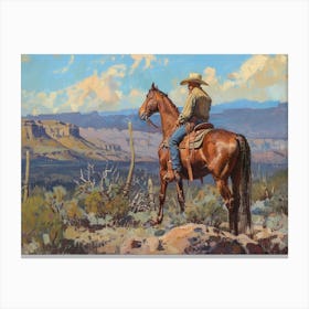 Cowboy In Tucson Arizona 1 Canvas Print