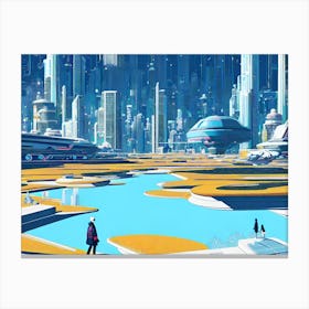 Futuristic City 32 Canvas Print