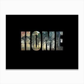 Home Poster Forest Collage Vintage 9 Canvas Print