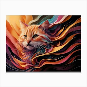 Cat Painting 2 Canvas Print