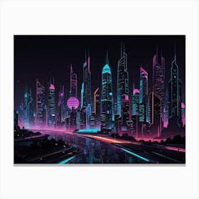 Futuristic Cityscape 11 Canvas Print