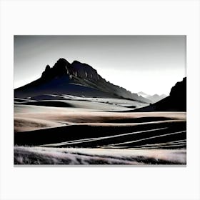 Sepia Lands Black & White (3) Canvas Print