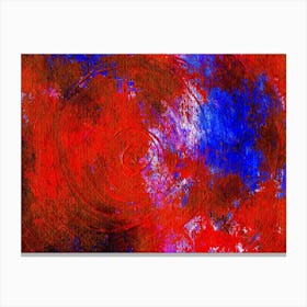 Abstract - Red And Blue Abstract Painting Canvas Print