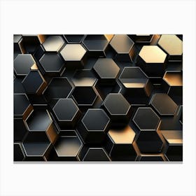 Abstract Hexagons 7 Canvas Print