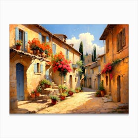 Street In France 1 Canvas Print