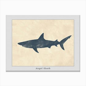 Angel Shark Silhouette 1 Poster Canvas Print