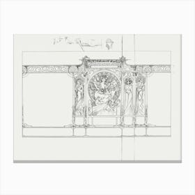 Panel With Variants Of The Fouquet Boutique, Alphonse Mucha Canvas Print