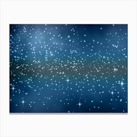 Winter Blues Shining Star Background Canvas Print