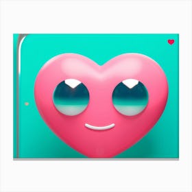 Heart Shaped Eyes Featuring Dilated Pupils Filled With Reflections Suggestive Of A Soft Focus Heart Canvas Print