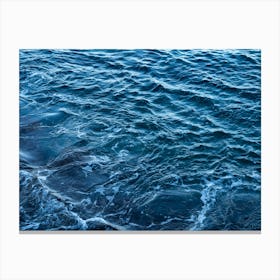 Waves and dark blue sea water Canvas Print