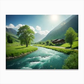 River of Serenity Canvas Print