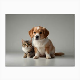 Dog And Cat 08 Canvas Print