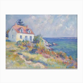 Horizon Hues Painting Inspired By Paul Cezanne Canvas Print