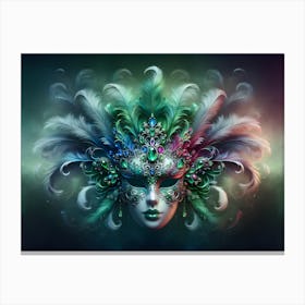 Masquerade Mask carnival concept Canvas Print