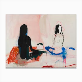 'Two Meditating Women' Canvas Print