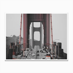 Vintage America Golden Gate Bridge Canvas Print