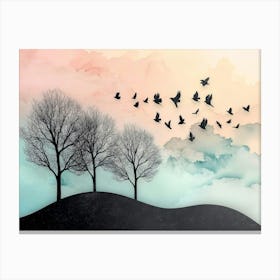 Birds In The Sky Canvas Print