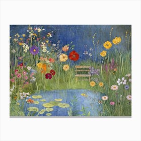 Lush Garden filled with Wildflowers # 4 Canvas Print