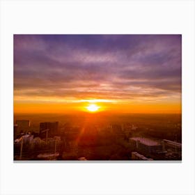 Milano, Italy Aerial View At Sunset Stampe d'Arte Canvas Print