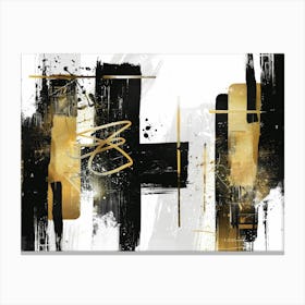 Abstract Black And Gold Canvas Print 27 Canvas Print