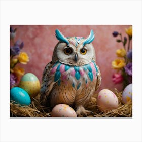 Easter Owl 5 Canvas Print