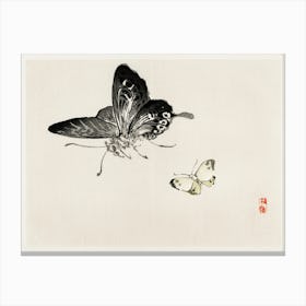 Butterflies, Kōno Bairei Canvas Print
