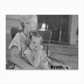Background Photo, Wife Of Fsa (Farm Security Administration) Client With Daughter, They Will Participate In Tenan Canvas Print