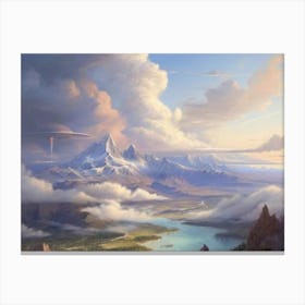 Of A Mountain Landscape Canvas Print