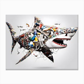 Great White Ocean Plastics Canvas Print